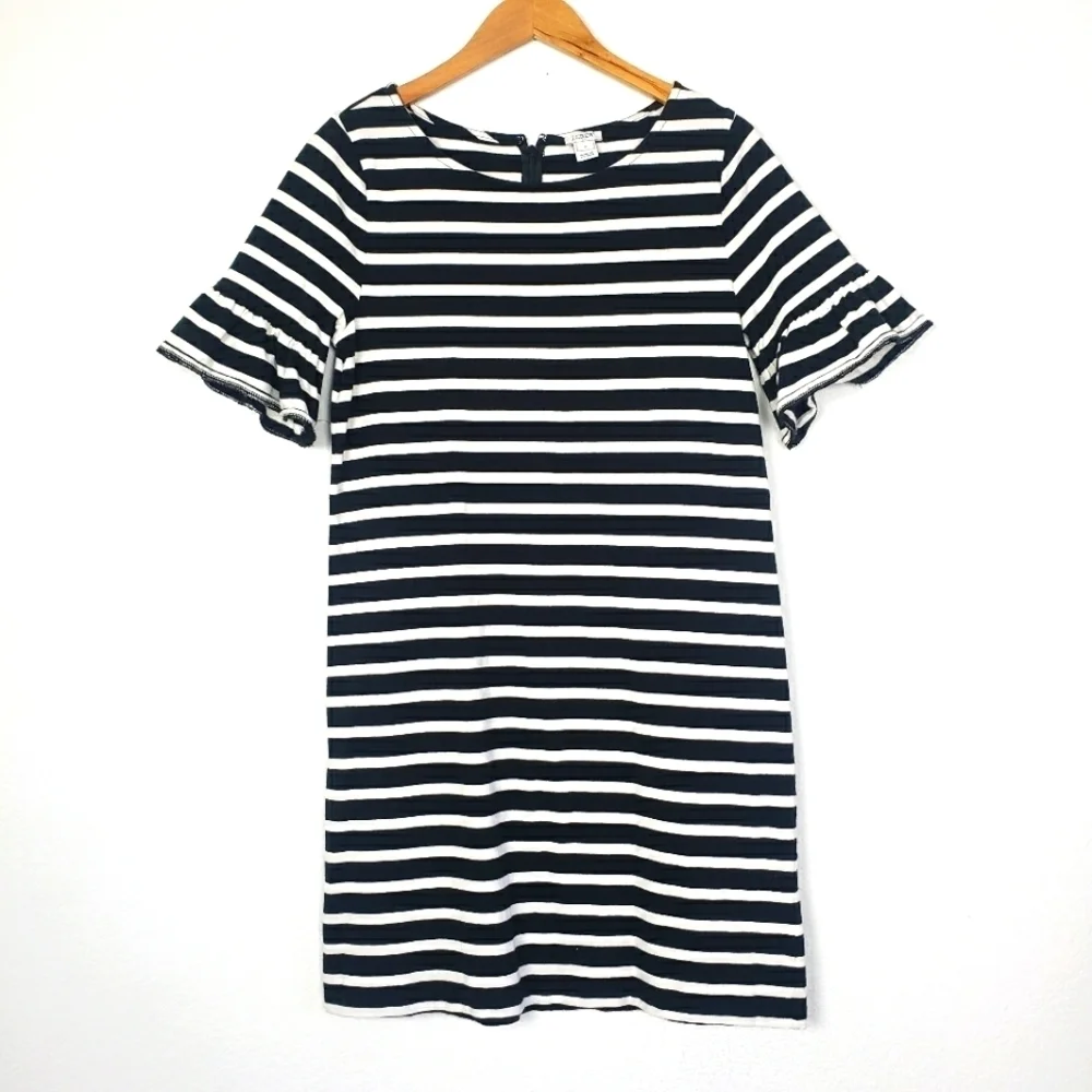 J Crew striped dress with flutter sleeves - Picture 5 of 9